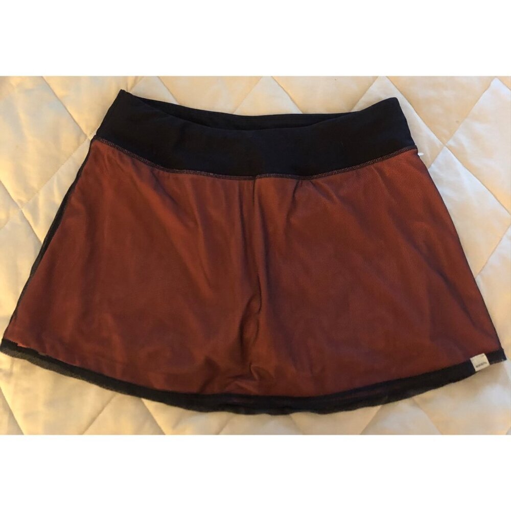 Women's Mondetta Athletic Skort Orange with Black Mesh Overlay Size Small